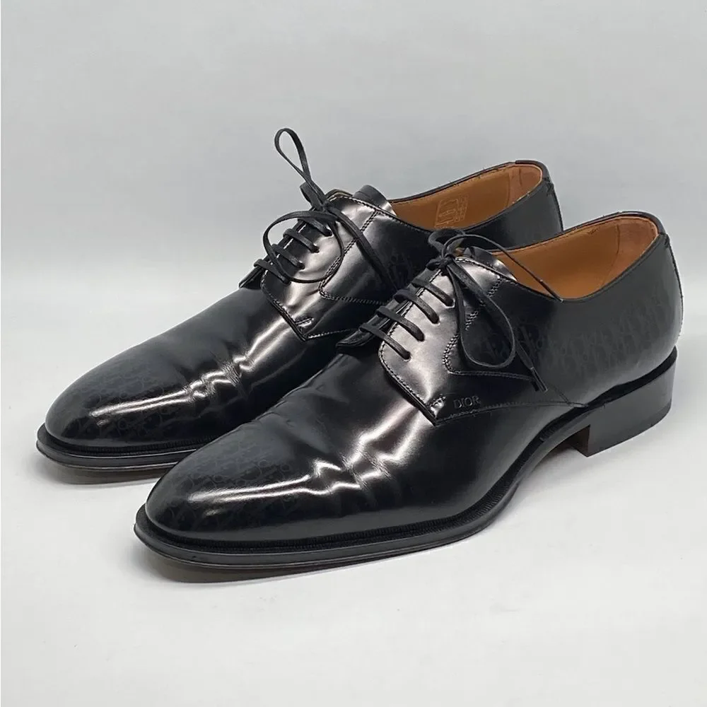 Dior Timeless Derby Shoe with Gray and Black Dior Oblique Gradient size 42
